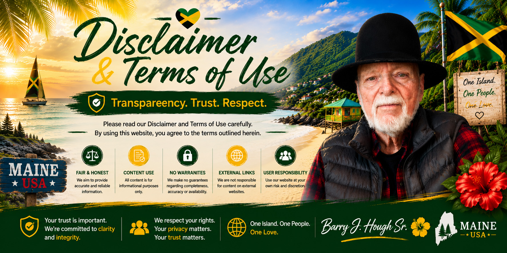 Disclaimer & Terms of Use - Barry J. Hough Sr. Disclaimer & Terms of Use - Barry J. Hough Sr.